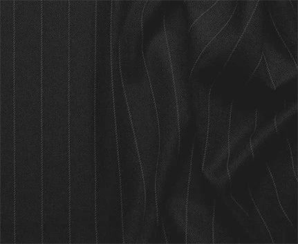Sovana Collection - Regular Fit 3 Piece Suit 2 Button Tone On Tone Stripe In Black 2 Sovana Collection - Regular Fit 3 Piece Suit 2 Button Tone On Tone Stripe In Black - Image 2