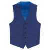 Blue Slim Fit Vest Single Breasted 5 Button Design