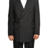 Atlantis Collection - Black Regular Fit Double Breasted 2 Piece Suit
