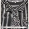 French Cuff Regular Fit Shirt Set Bold Stripe Black With Cuff Links, Tie And Hanky