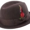 Brown Wool Felt Fedora Hat