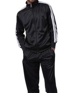 Men's Track Suit 2 Piece In Black