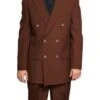 Atlantis Collection - Brown Regular Fit Double Breasted 2 Piece Suit