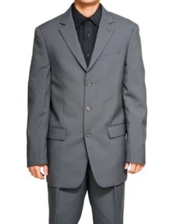 Mont Blanc Collection - Regular Fit Suit 3 Button 2 Piece In Gray