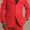 Mont Blanc Collection - Regular Fit Suit 3 Button 2 Piece In Red