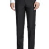 Black Ultra Slim Fit Dress Pants Flat Front Pre-hemmed