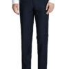 Navy Slim Fit Dress Pants Flat Front Pre-hemmed