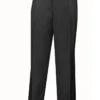 Charcoal Dress Pants Regular Leg Pleated Pre-hemmed With Cuffs