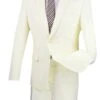 Ivory Slim Fit Men's 2 Piece Business Suit 2 Button