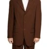 Mont Blanc Collection - Regular Fit Suit 3 Button 2 Piece In Brown