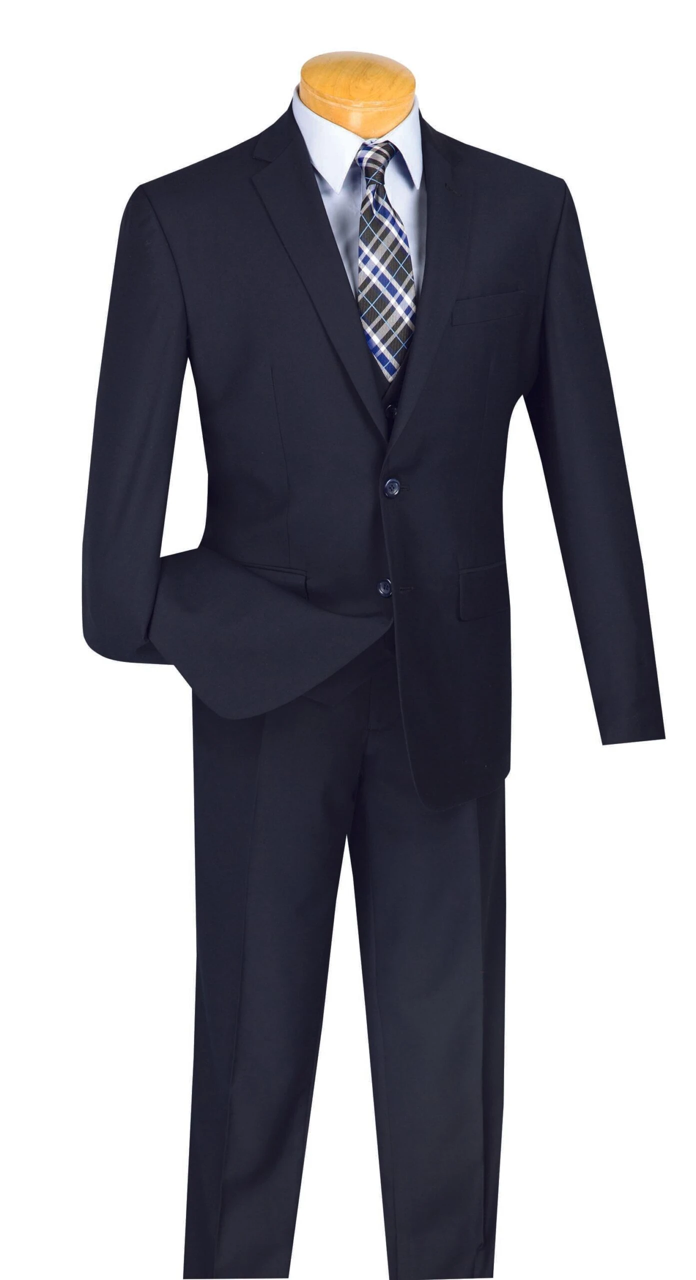 Slim Fit Suit 3 Piece 2 Button In Navy 1 Slim Fit Suit 3 Piece 2 Button In Navy