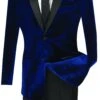 Men's Slim Fit Velvet Tuxedo 2 Piece In Navy