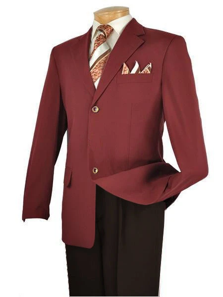 Men's Burgundy Regular Fit Everyday Blazer 1 Men's Burgundy Regular Fit Everyday Blazer